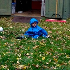 Tuffo rain suit 18 months blue NWT